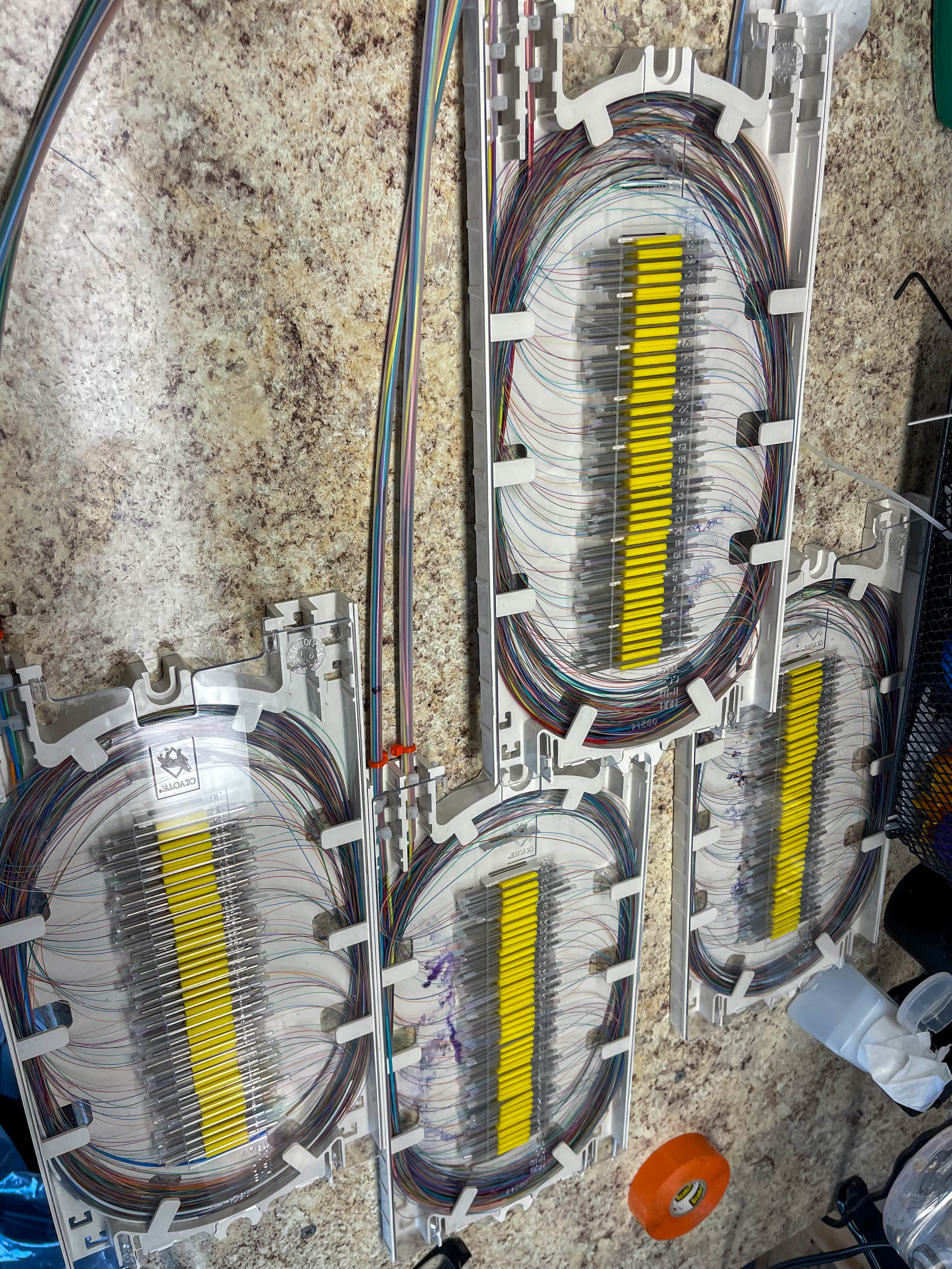 Equipment setup for fiber splicing